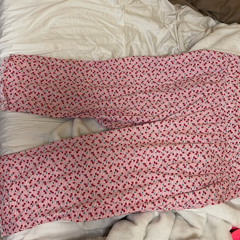 Cherry cropped pajama pants